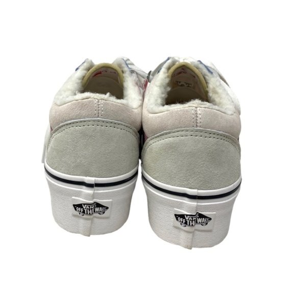VANS Old Skool Platform For Women Sherpa Suede Multi Low Top Shoes VN0A7Q5MMUL - Picture 6 of 10